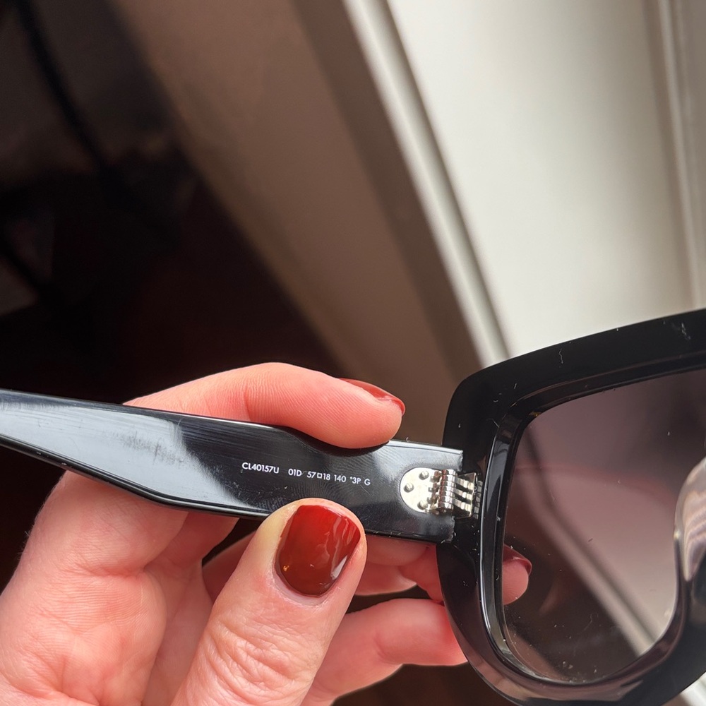 Celine Black Frame Sunglasses with Gray Gradient Lenses - Picture 8 of 8
